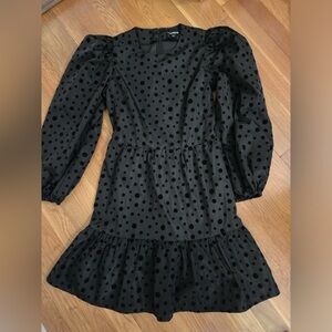 Express Black Polka Dot Dress